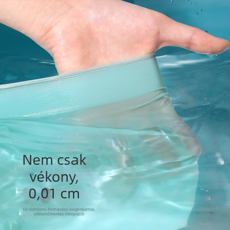 Nyári Ice Silk férfi seamless boxer briefs, lélegző, gyorsan száradó nylon anyagból, középső derekú, egyszínű