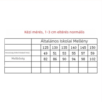 Általános iskolai egyenruha mellény fleece-béléssel, prémium változat, kék-fehér tavaszi-őszi két részes készlet