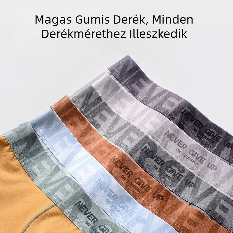 Férfi pamut boxeralsó, lélegző, antibakteriális ágyéki zónával, egyenes szabású, tavasz–nyár