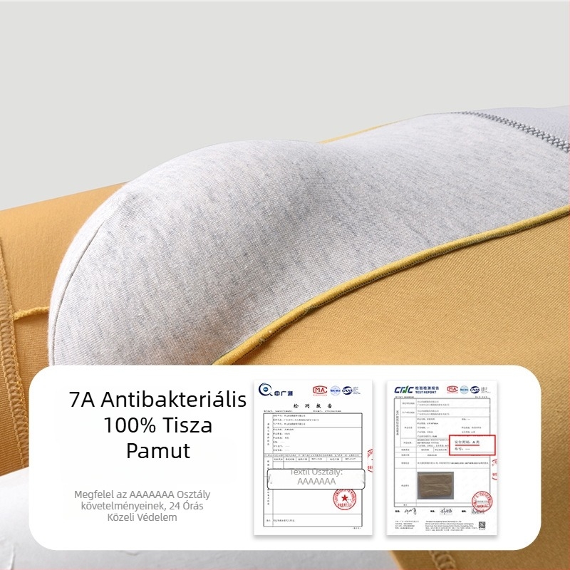 Férfi pamut boxeralsó, lélegző, antibakteriális ágyéki zónával, egyenes szabású, tavasz–nyár