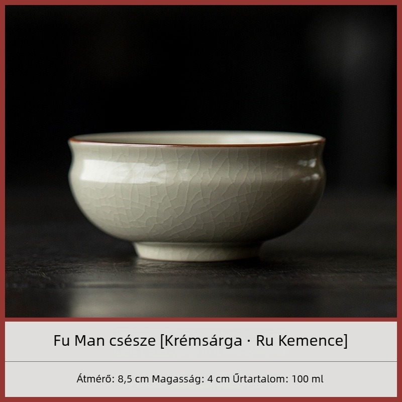 Ruyao teáscsésze, mestercsésze, egységes csésze, Jian ware kerámia teáscsésze Gongfu teához, személyes használatra