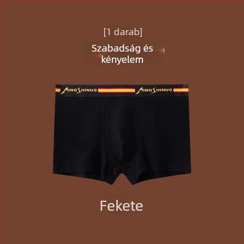 Férfi 100% pamut boxer brief, két mágnessel, lélegző, antibakteriális, nagy méret