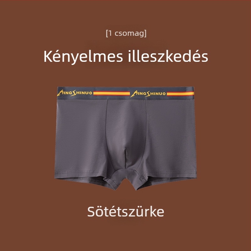 Férfi 100% pamut boxer brief, két mágnessel, lélegző, antibakteriális, nagy méret