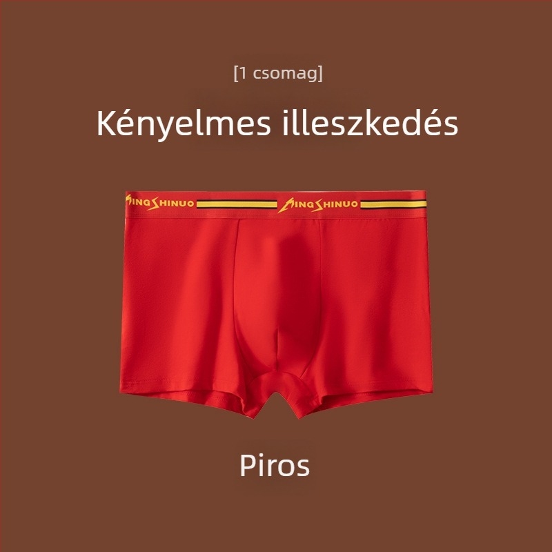 Férfi 100% pamut boxer brief, két mágnessel, lélegző, antibakteriális, nagy méret