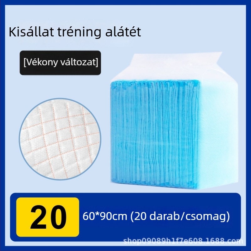 Nagykereskedelmi vastagított kisállatbetétek, higiénikus és dezodoráló kutyáknak és macskáknak; nedvszívó alom nyulak számára