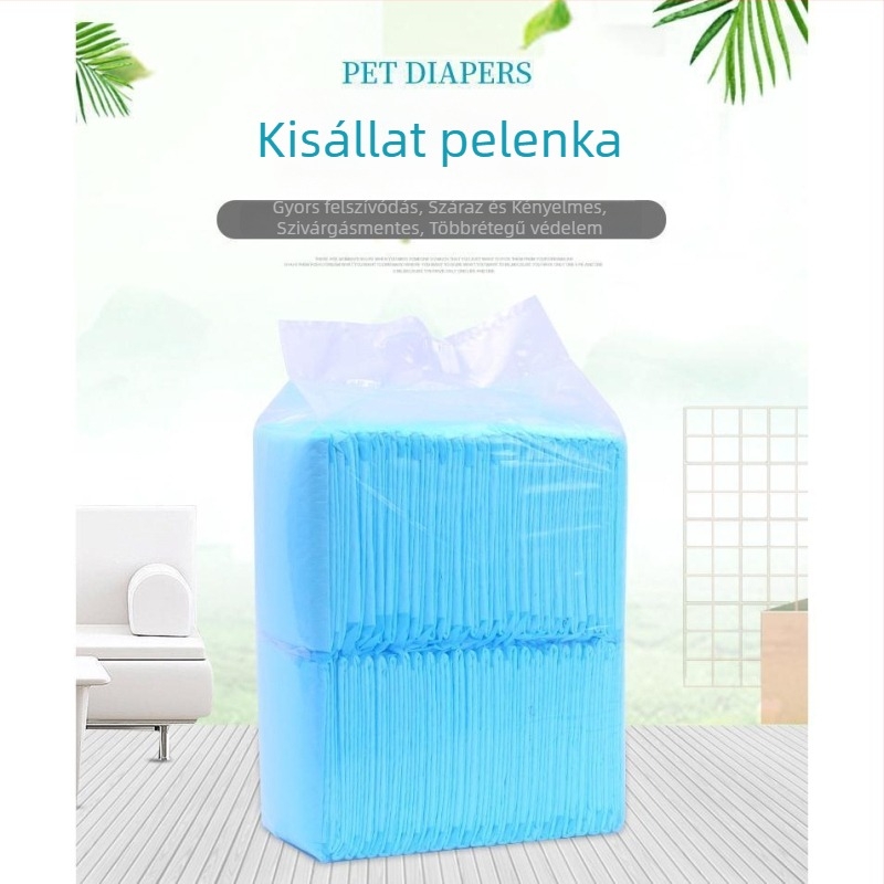Nagykereskedelmi vastagított kisállatbetétek, higiénikus és dezodoráló kutyáknak és macskáknak; nedvszívó alom nyulak számára