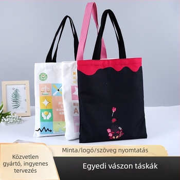 Testreszabható logóval ellátott vászon táska vállalati hirdetéshez