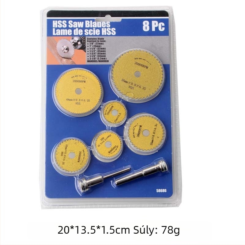 3 darabos mini körfűrészlapok fúróhoz, ultra vékony PVC- és fémvágáshoz, fa- és fémmunkákhoz