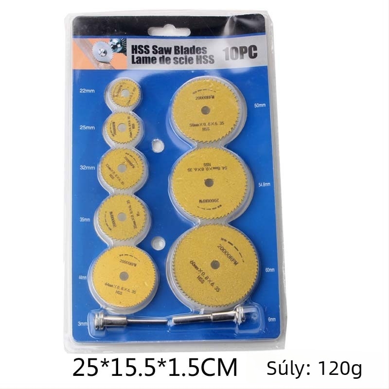 3 darabos mini körfűrészlapok fúróhoz, ultra vékony PVC- és fémvágáshoz, fa- és fémmunkákhoz