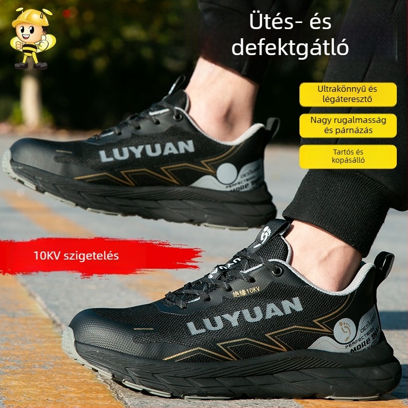 Hegesztővédő cipő acélorrú, légáteresztő, ütés- és átszúrásálló, szagtalan, könnyű és szigetelt, férfi modell