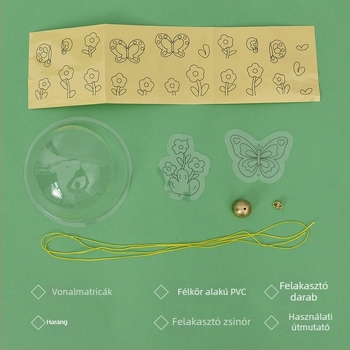 Gyermekeknek szóló DIY készlet kreatív művészeti és rajz tevékenységekhez — szélcsengő dekoráció óvodának