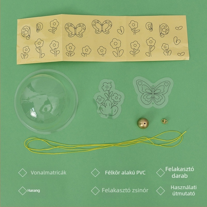 Gyermekeknek szóló DIY készlet kreatív művészeti és rajz tevékenységekhez — szélcsengő dekoráció óvodának
