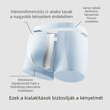 Férfi modalból készült varrat nélküli boxer brief, lélegző hálós szövettel, 2025 modell