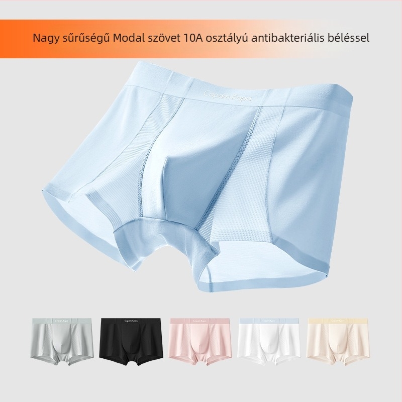 Férfi modalból készült varrat nélküli boxer brief, lélegző hálós szövettel, 2025 modell