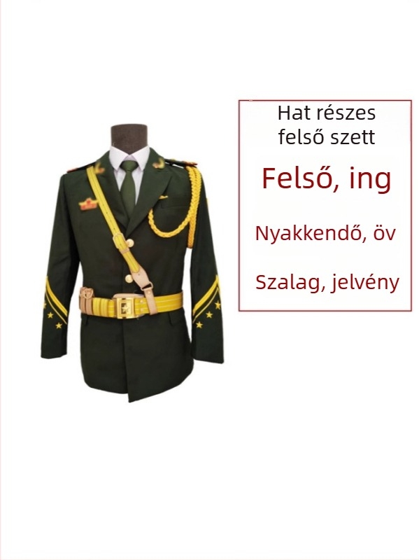 Középiskolások számára készített ünnepi zászlóőrség egyenruha – uniszex, poliészter