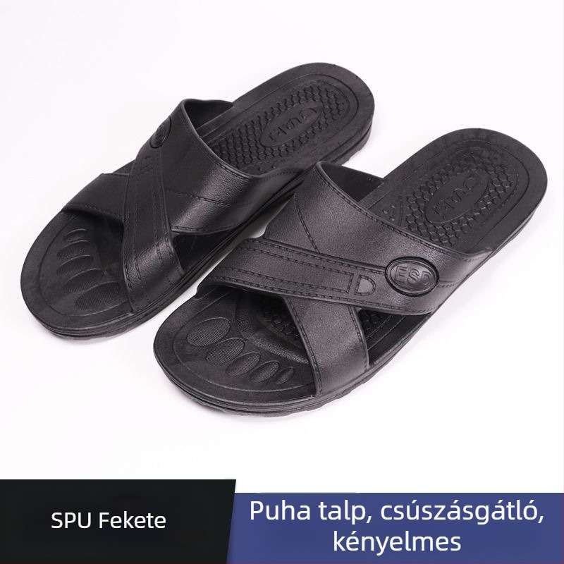SPU antistatikus papucs férfiak és nők számára, pormentes műhelyi lábbeli, vastag puha talppal, csúszásmentes kialakítással.
