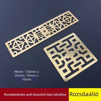 Rozsdamentes acél teafilter teás tálcához – lefolyó szűrő