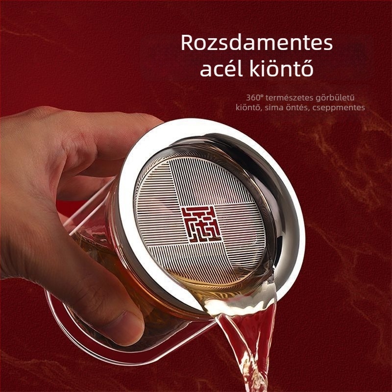 304 rozsdamentes acél teafilter üveg- vagy kerámia csészéhez — egyszerű tea szűrő