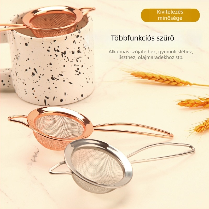304 rozsdamentes acél teafilter, 6,5 cm átmérő, 40-es háló, Gongfu tea
