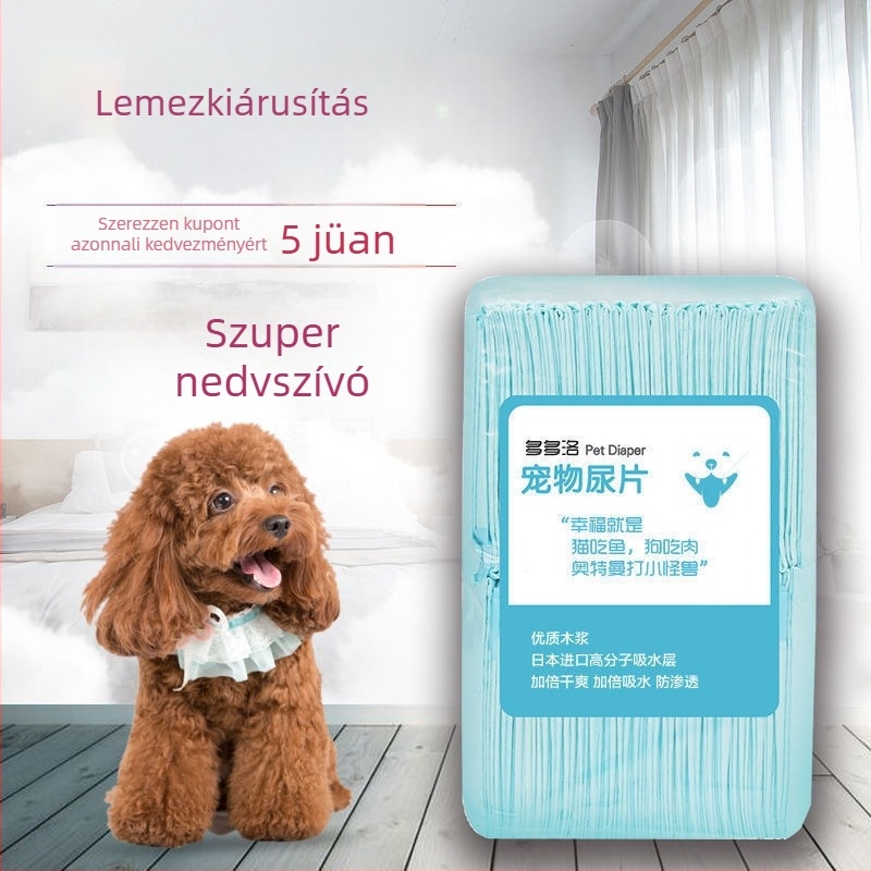 Kutyapisi vizeletpárna, dezodorált és nedvszívó, megerősített alátét macskáknak és nyulaknak, Teddy háziállat