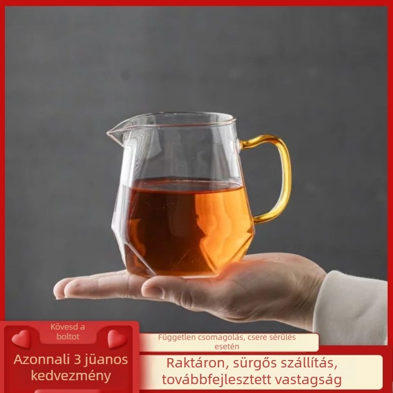Gongfu teáskészlet üvegből, hőálló boroszilikát üveggel, átlátszó teás- és vízelválasztó készülék