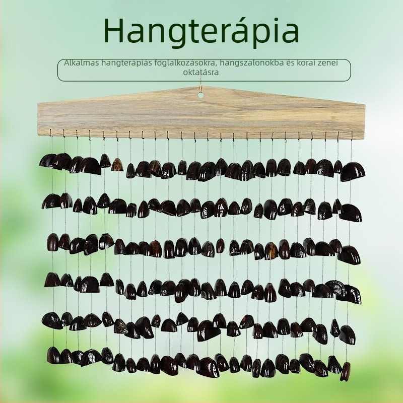 Kézi harang és bambusz szélcsengő meditációhoz és jógahoz — hangterápiás hangszer