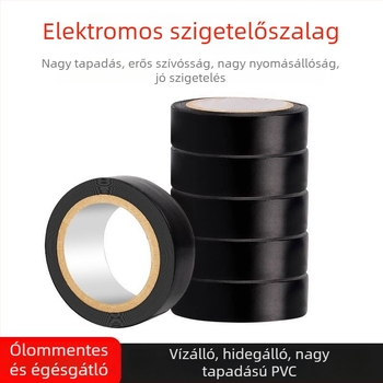 Deer Fairy fekete elektromos szigetelő szalag vezetékekhez, vízálló, magas hőállóságú, lángálló, nagy tapadóssággal