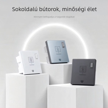 86-os típusú beépített rejtett konnektorpanel, 1 modul, 5 lyukú konnektorral és kapcsolóval, falra szerelhető