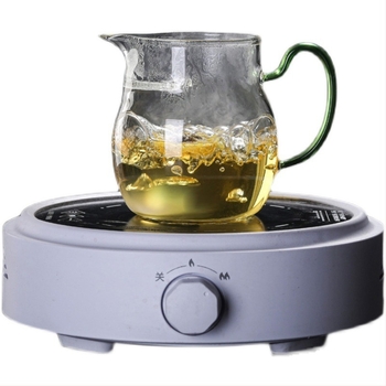 Kung-fu teás készlet integrált filtrrel, félhold alakú üvegpohárral, éles szájú kiöntővel, cseppmentes tea készítéshez