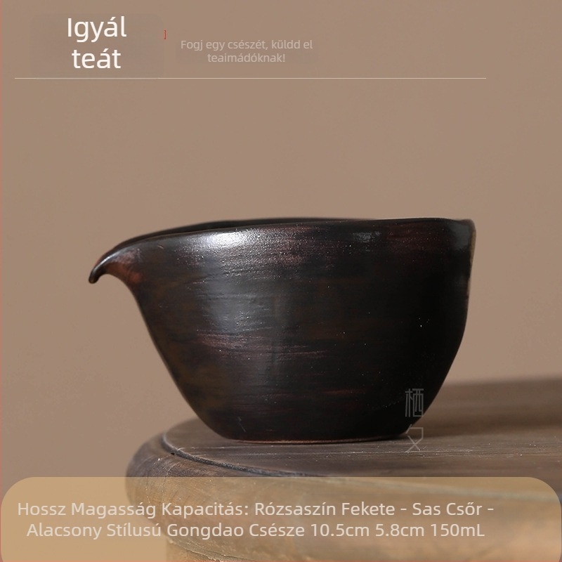 Durva agyagból készült Kung Fu teáskészlet, kézzel készített Zen kerámia teáscsészék és tea elválasztó