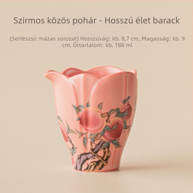 Ru Gongdao kerámia teaceremóniához — kiszolgáló csésze, közös teáscsésze, nem égeti a kezet, otthoni használatra