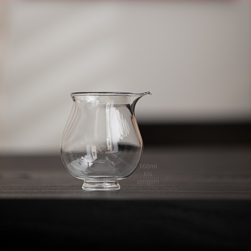 Japán stílusú, minimalist, átlátszó, kézzel készített hőálló üvegből készült teás pohár otthoni használatra; tea osztó és teáskancsó