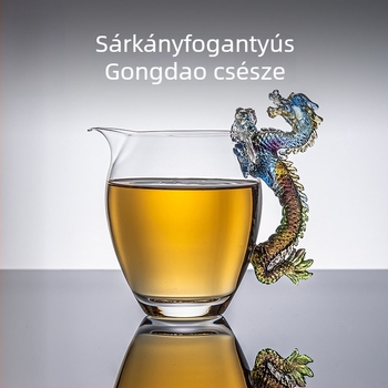 Üvegből készült egyenlő adagoló pohár és tea osztó, 2025-ös új modell, elegáns kung fu teáskészlet teás tálcával