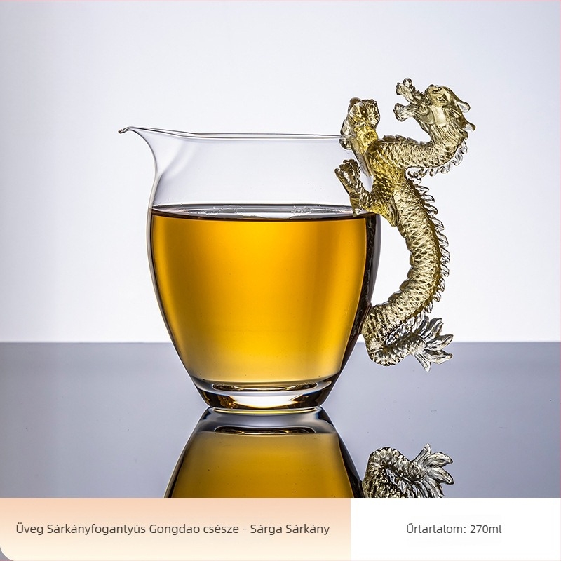 Üvegből készült egyenlő adagoló pohár és tea osztó, 2025-ös új modell, elegáns kung fu teáskészlet teás tálcával