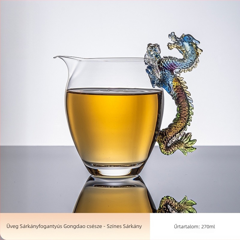 Üvegből készült egyenlő adagoló pohár és tea osztó, 2025-ös új modell, elegáns kung fu teáskészlet teás tálcával