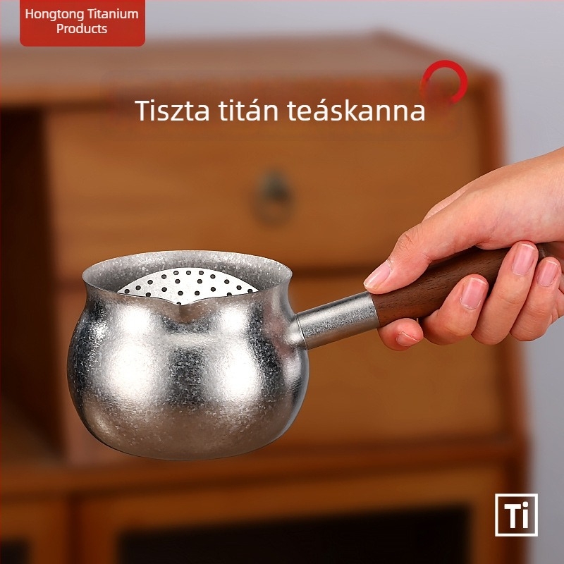 Tiszta titánium teafőző edény szűrővel, tejes teához való tartály, egyenlő adagok pohara, mandarinhéj infúzó, teakeverő sütőedény