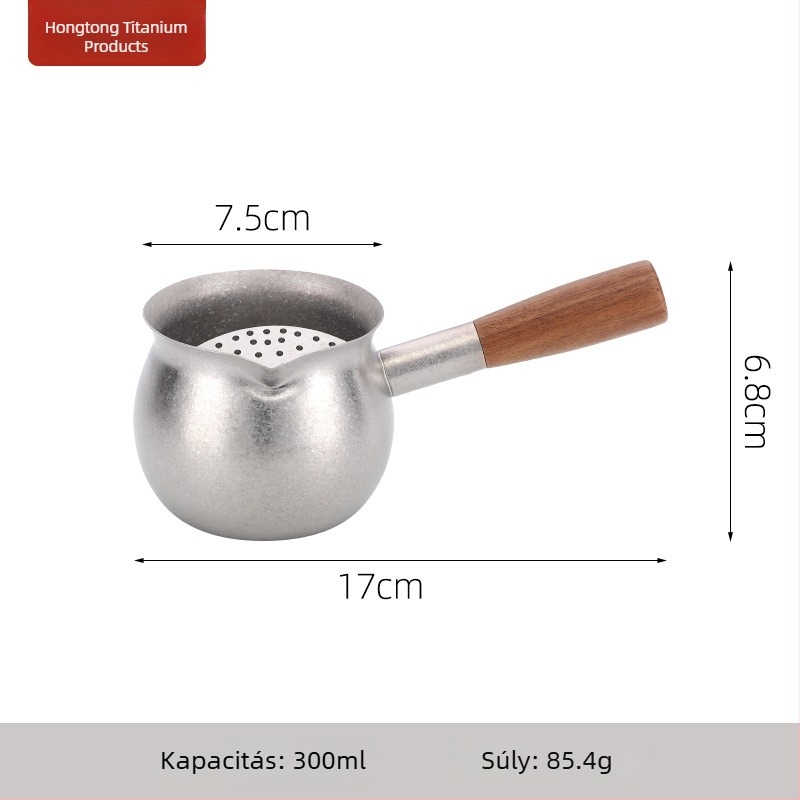 Tiszta titánium teafőző edény szűrővel, tejes teához való tartály, egyenlő adagok pohara, mandarinhéj infúzó, teakeverő sütőedény