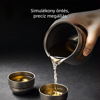 Rongshantang tiszta titán teafőző pohár, 2025-ös új modell beépített szűrővel és elválasztóval