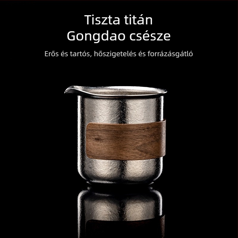 Rongshantang tiszta titán teafőző pohár, 2025-ös új modell beépített szűrővel és elválasztóval