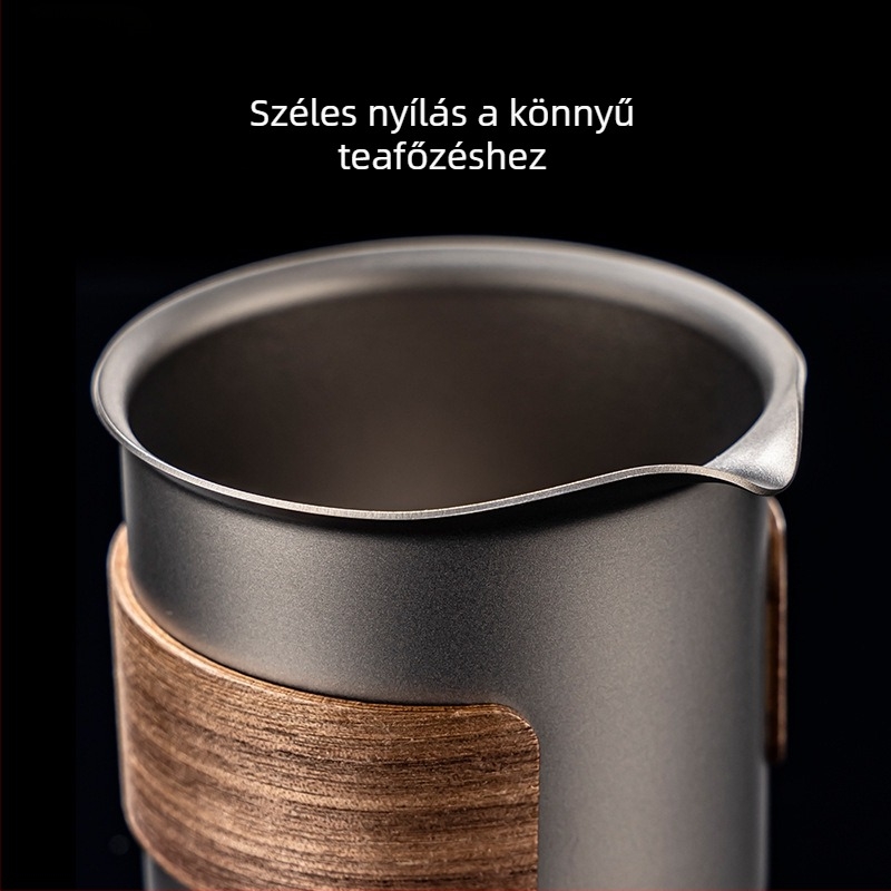 Rongshantang tiszta titán teafőző pohár, 2025-ös új modell beépített szűrővel és elválasztóval