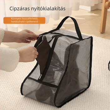 Csizma és cipő tároló táska átlátszó nedvességálló védőhuzattal utazáshoz