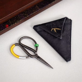 Kézzel szőtt teafilter olló, teaceremónia kiegészítők, retro kung-fu tea szoba készlet