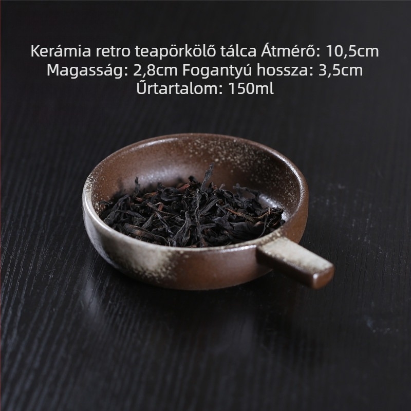Kerámiából készült retro tea pörkölő, tea tálca, gyertya által melegített, tea pörkölés és aromafokozó – kung fu tea ceremónia kiegészítők