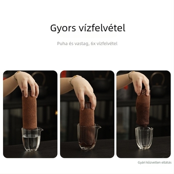 Prémium vastag teás törölköző és nedvszívó anyag teafőasztalhoz, Zen stílusú törölköző
