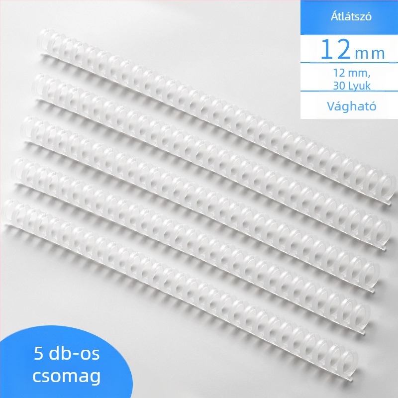 Műanyag 30‑lyukas kötőgyűrű, DIY irattartó, matt borító