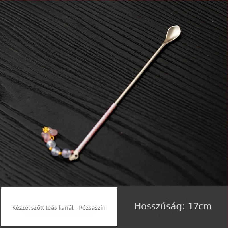 Magnéziumból készült kézzel szőtt teáskanál hagyományos kínai tea ceremóniához, otthoni használatra, lotus alakú teaállvány