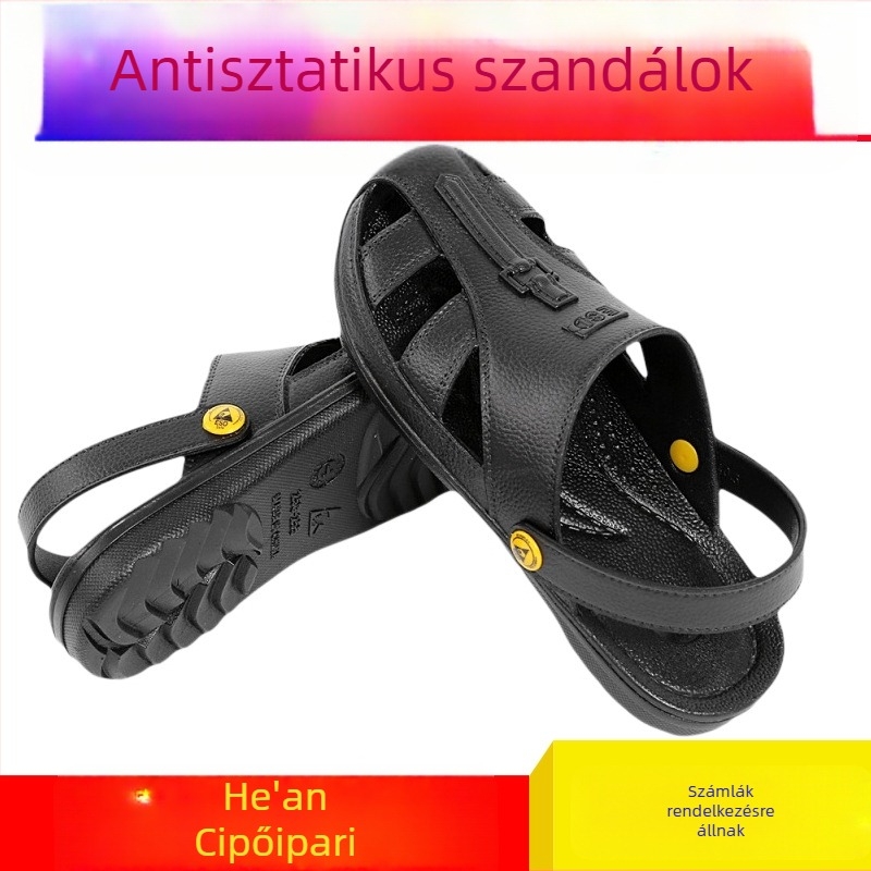 Hatnyílású antistatikus papucs, védőujjjal, légáteresztő, pormentes tiszta helyiséghez az elektronikai ipar számára