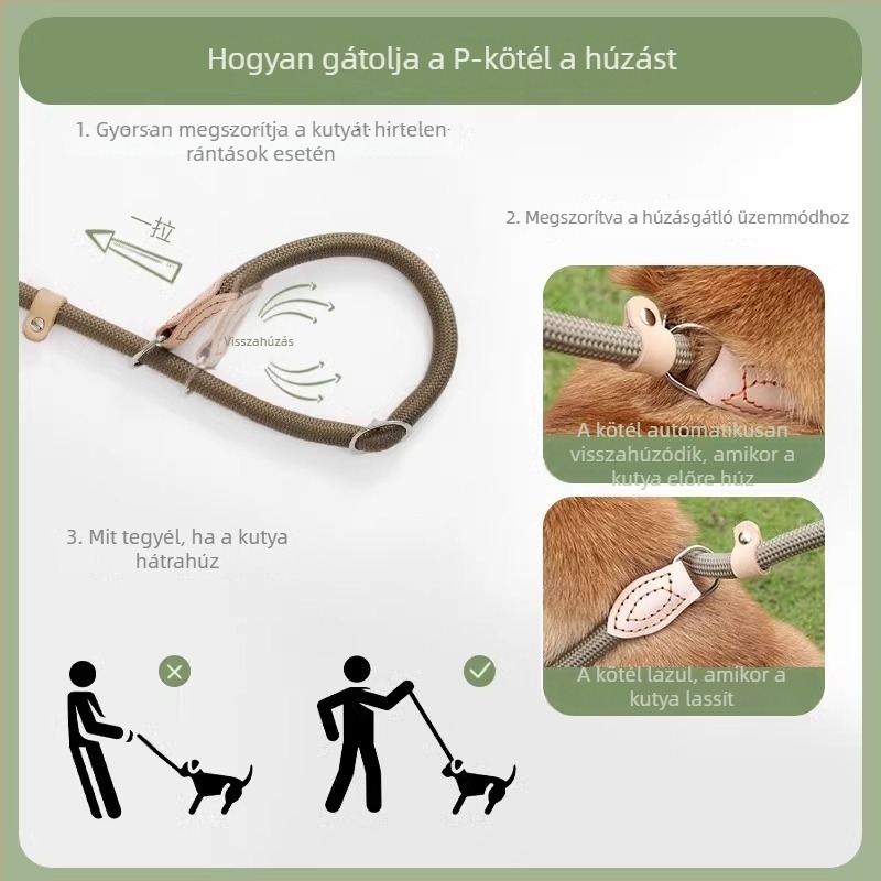 Hanchen nejlon kutya póráz, törésbiztos, közepes és nagy testű kutyáknak