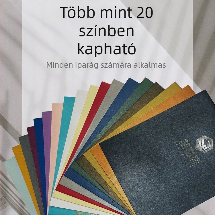A4-es szerződéses mappa aranyozott borítóval, fekete, függőleges irattartó