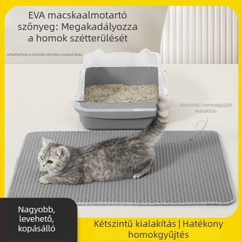 Eva kétszenes macskaalom-matta, mosható, csúszásmentes, homokszűrő, kopásálló